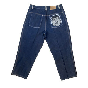 Vtg Platinum Fubu Y2K Fat Albert Baggy Denim Jeans 42 Skater Grunge Streetwear